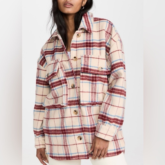 English Factory NWT Plaid Wool blend Shacket size S - Picture 2 of 14